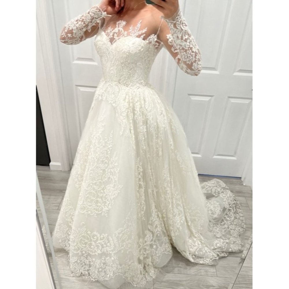 Zuhair Murad Christina Neck Bodice Gown S18 Wedding Dress US:8 - Picture 7 of 13